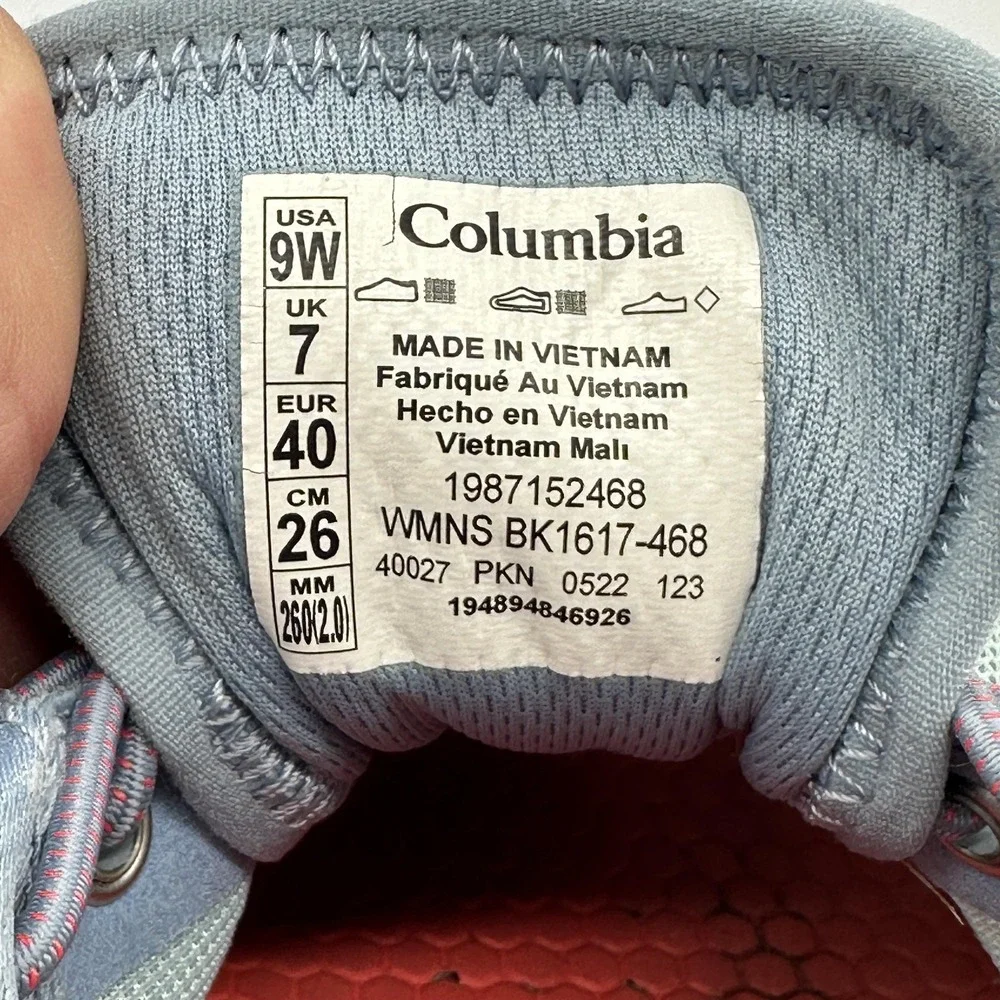 Columbia PFG Shoes Womens Size 9W Blue Mesh Water Boat Deck Sneakers BK1617-468‎